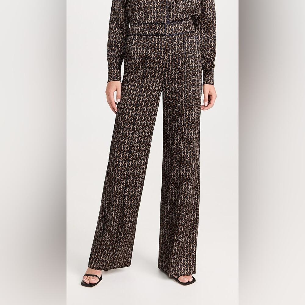 Veronica Beard edit printed full length pants 33” inseam size 6